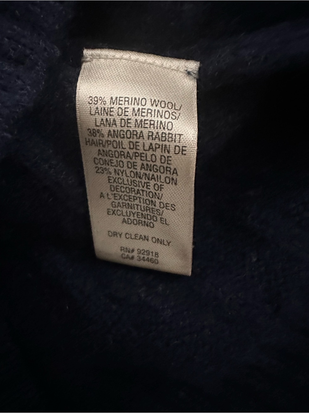 Juicy Couture Navy V-Neck Cable Knit Sweater - Picture 5 of 5